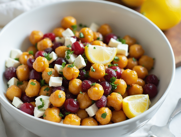 The Perfect Chickpea Salad with Cranberries: A Mediterranean Twist You’ll Love