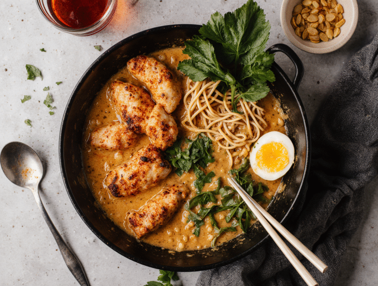 The Secret to Making Creamy Chicken Ramen with Spicy Garlic Kick