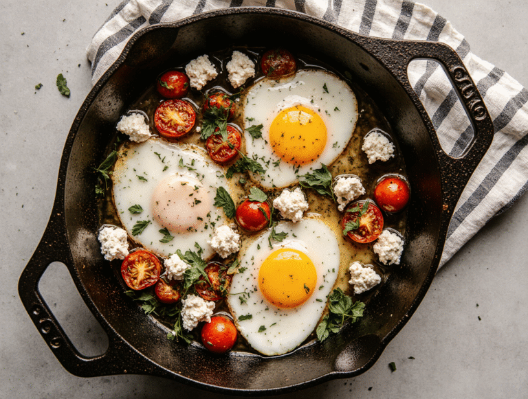 Why This Mediterranean Baked Feta Eggs Recipe Became My Most Requested Breakfast
