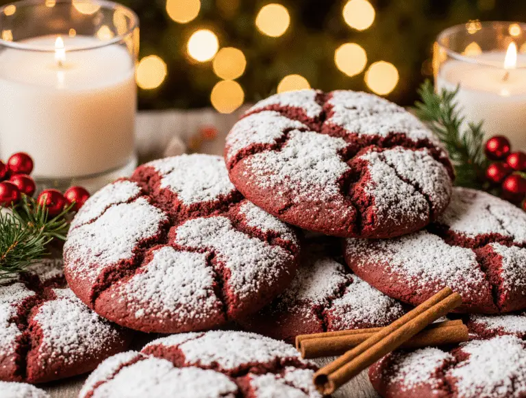 Red Velvet Crinkle Cookies – Festive and Fudgy
